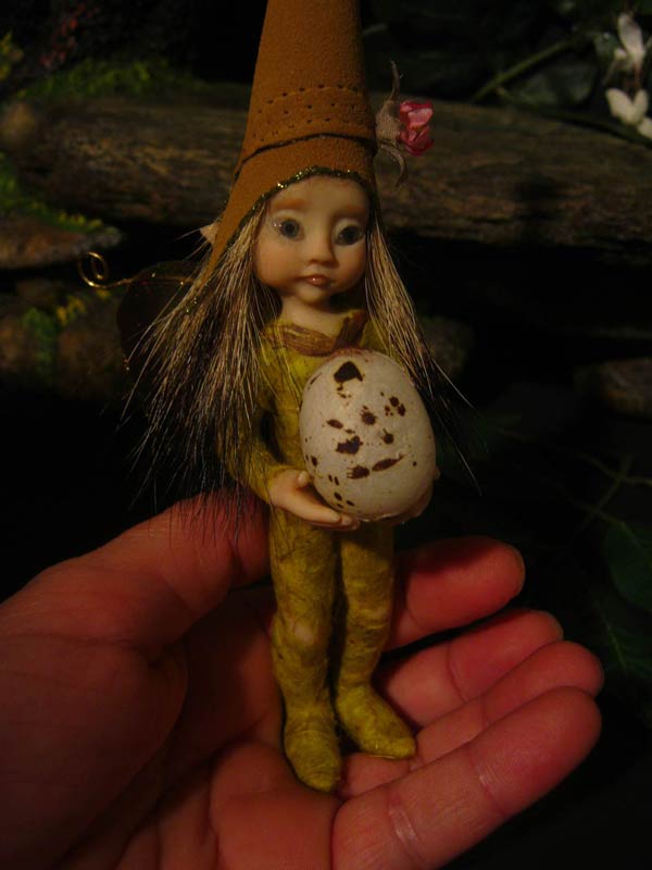 Ooak Baby pixie Tumimi e l'Uovo